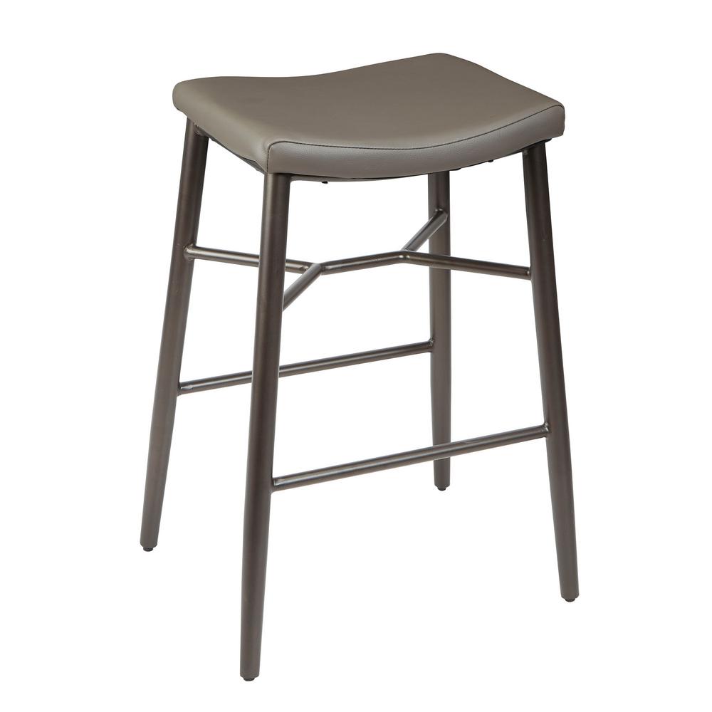 Silverwood Furniture Reimagined Kit 29 In Dark Taupe Beige Kit 29 In Dark Taupe Beige Upholstered Backless Barstool