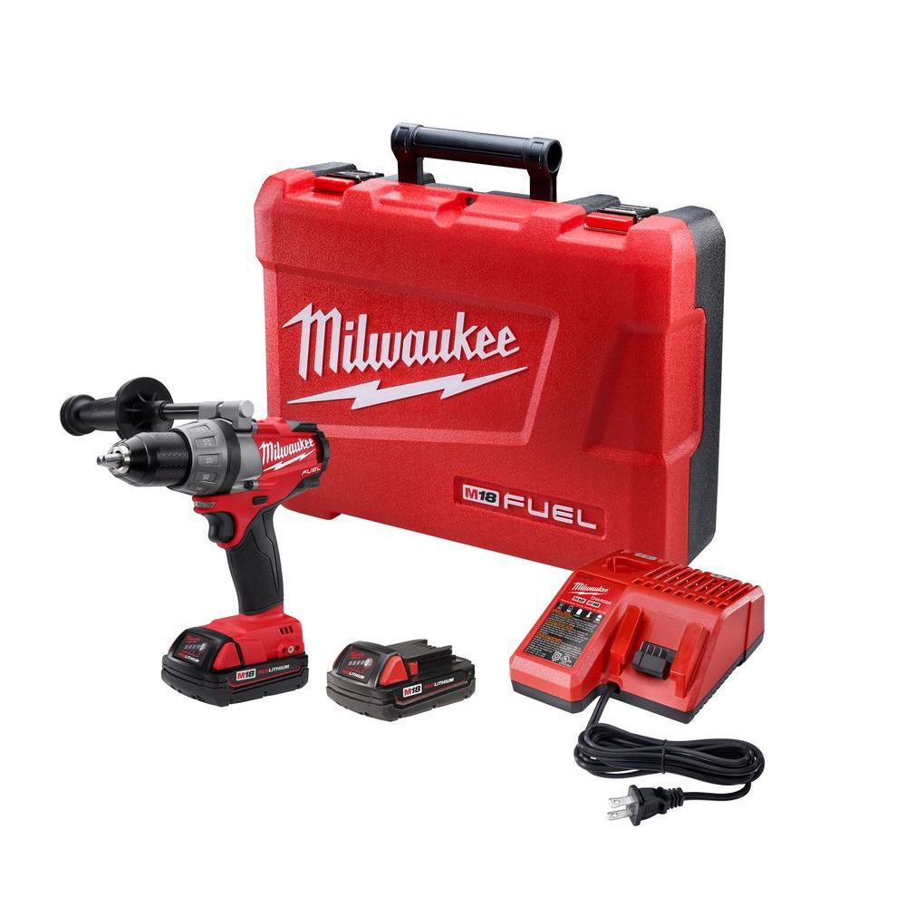 Milwaukee M18 FUEL 18Volt LithiumIon Brushless 1/2 in. Drill/Driver