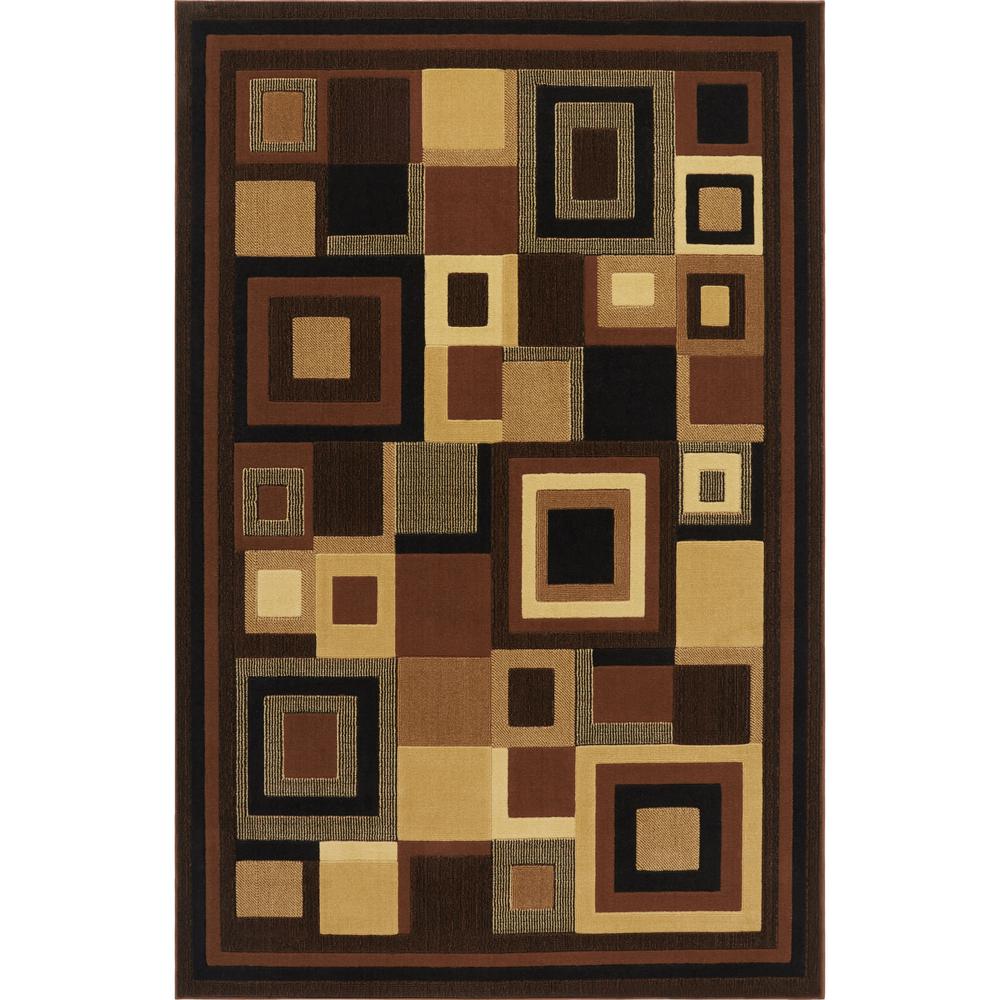 Home Dynamix Catalina Black/Brown 8 ft. x 10 ft. Indoor Area Rug14467