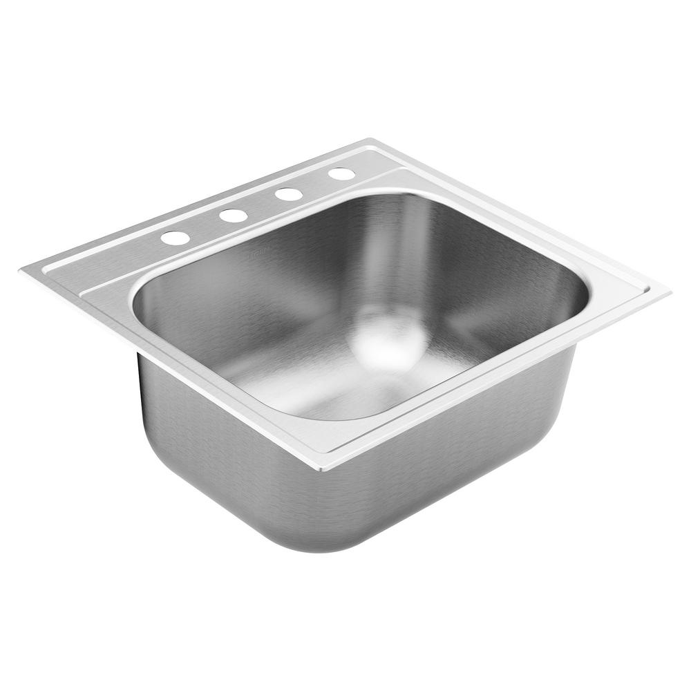 Brushed Stainless Steel Moen Drop In Kitchen Sinks Gs181954q 64 1000 