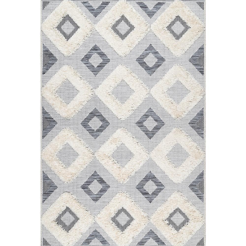 Nuloom Geometric Trellis Kelly Off White 5 Ft 3 In X 7 Area Rug