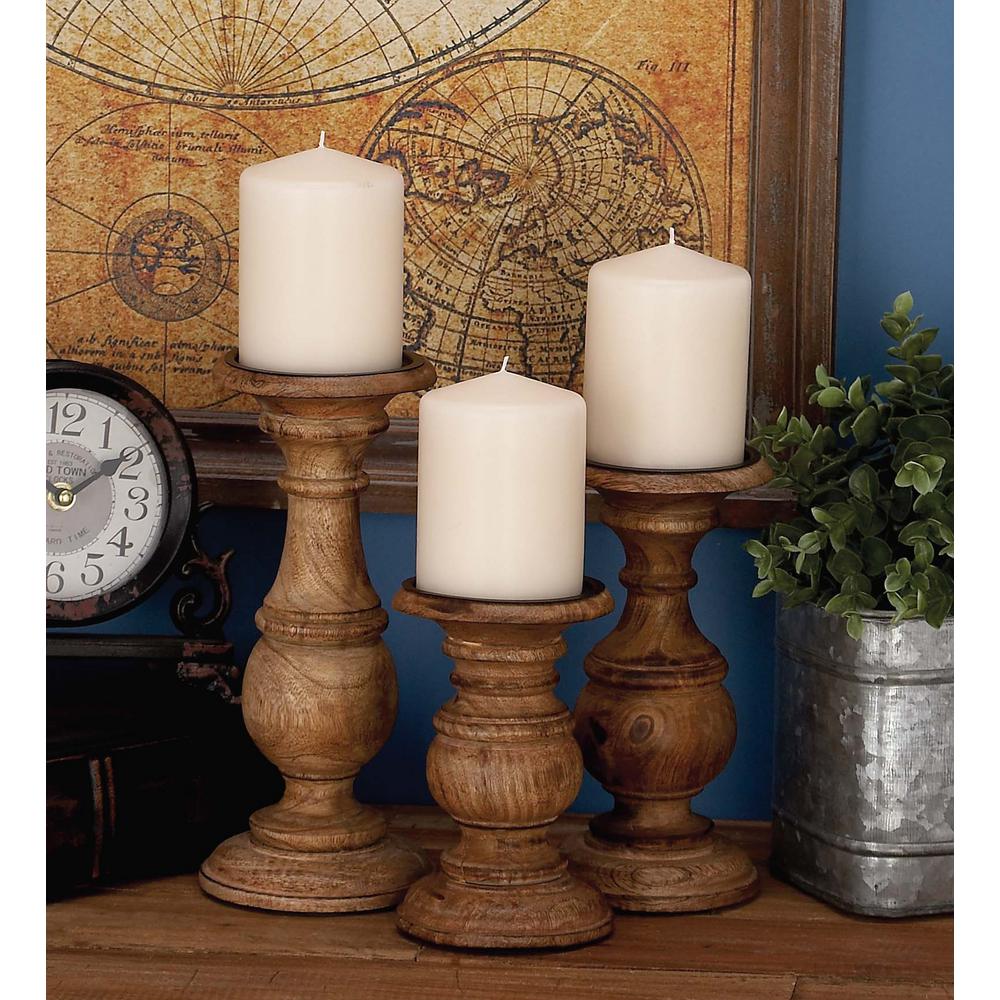 brown tan litton lane candle holders 51536 64_1000