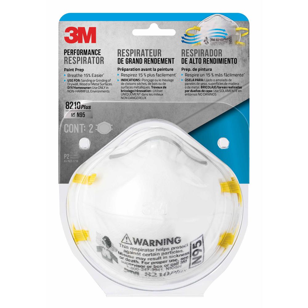 3M N95 Paint Sanding Respirator Mask ((2Pack) (Case of 12))8210PA2A