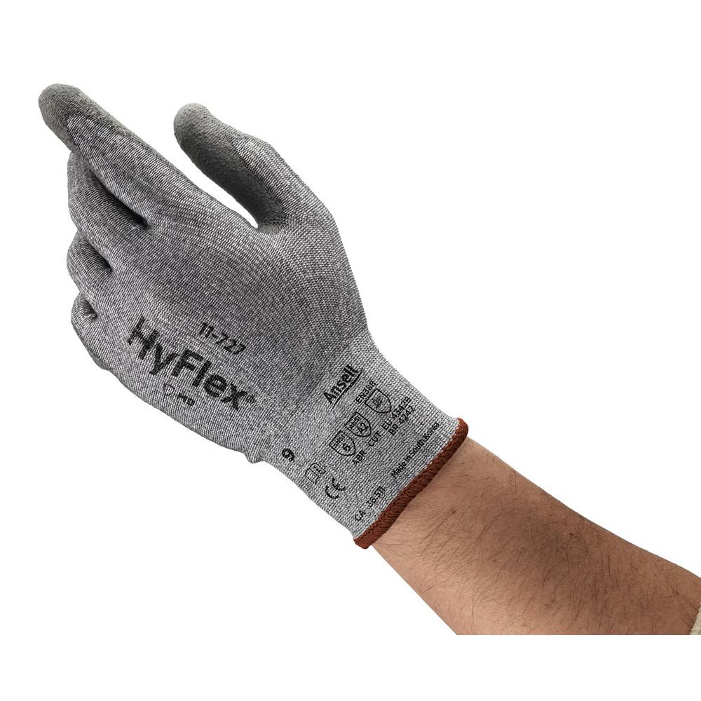 12 ANSELL HyFlex 11-100 Foam Nitrile Palm Coated Anti-Microbial Gloves Size 9
