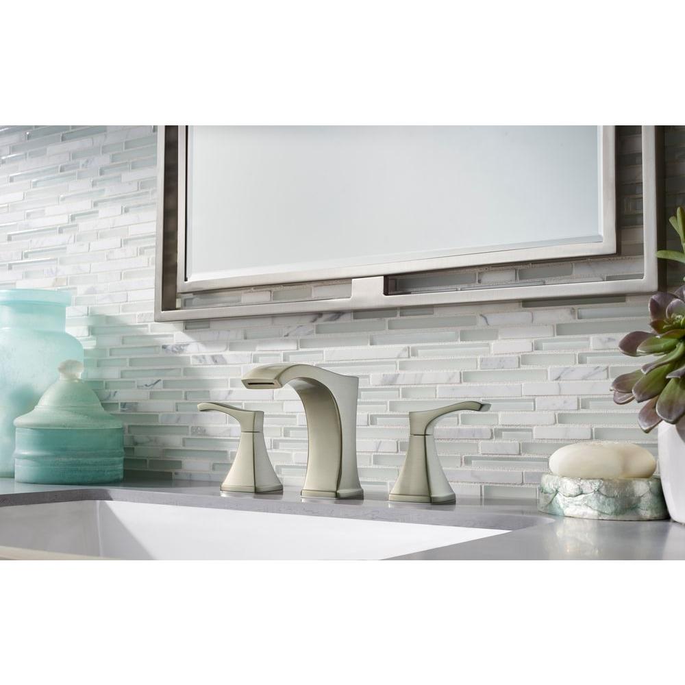 Widespread 2-Handle Bathroom Faucet in Spot Defense Brushed Nickel Venturi 8 in