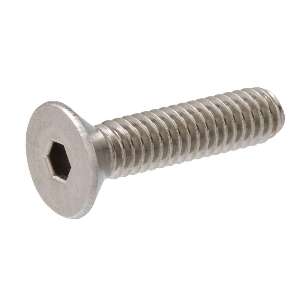 Everbilt M4-0.7 x 30 mm. Slotted Flat-Head Machine Screws (2-Pack ...