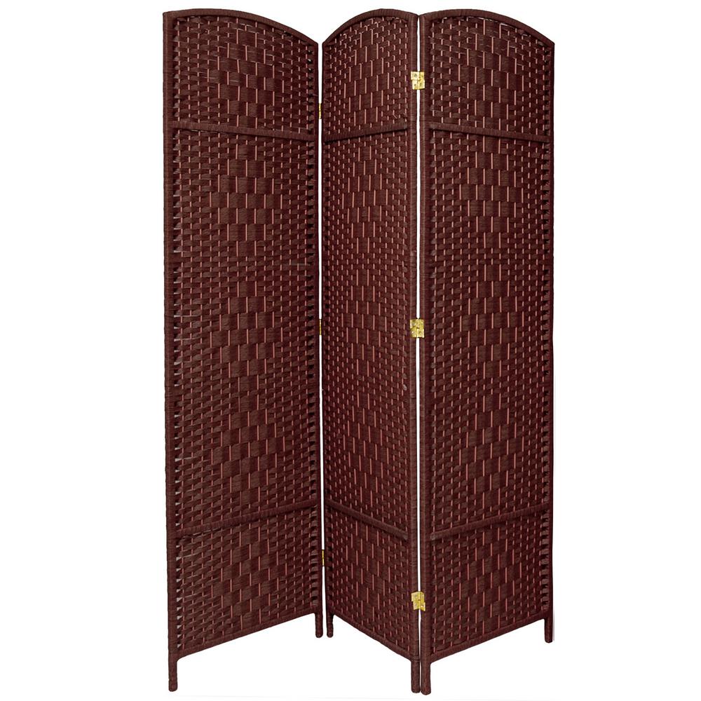 7 ft. Dark Red 3Panel Room DividerFB7OPDMDRD3P The Home Depot