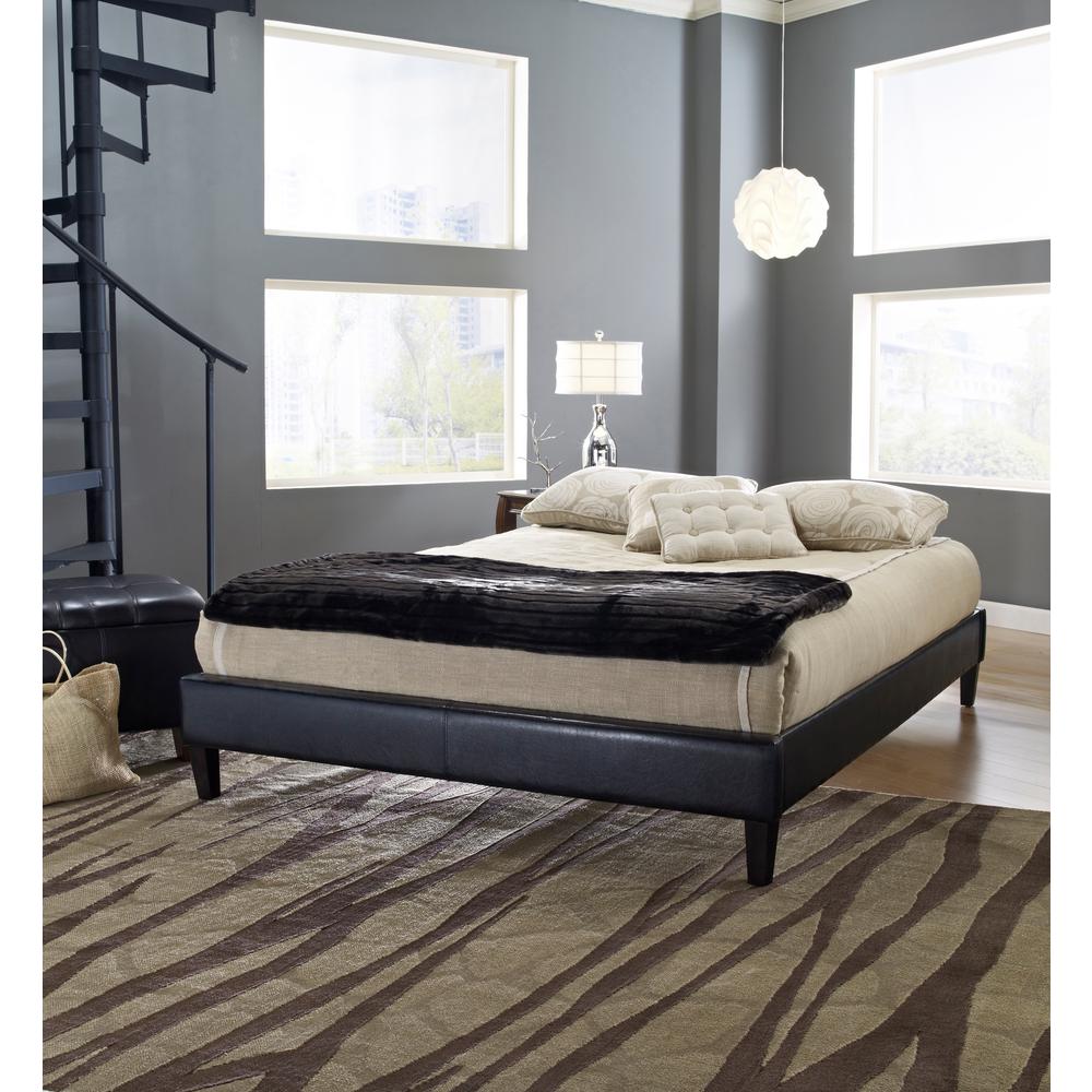 Rest Rite Charleston Black Queen Upholstered Platform Bed Hdcharbqn Charleston Black Queen Upholstered Platform Bed