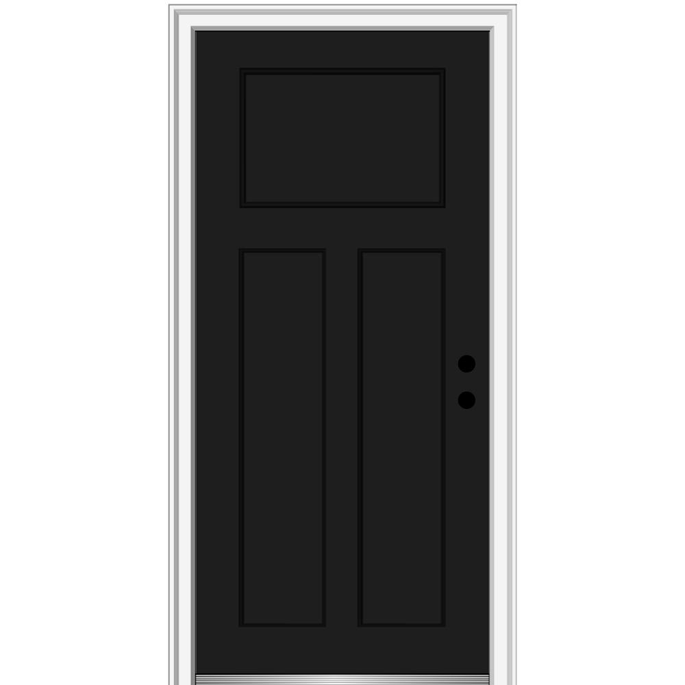 Shaker Black Front Doors Exterior Doors The Home Depot
