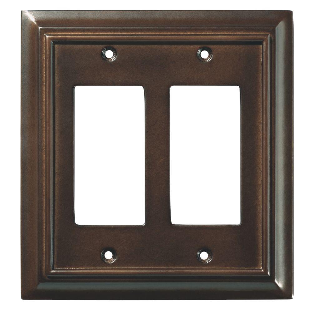 Liberty Architectural Wood Decorative Double Rocker Switch Plate