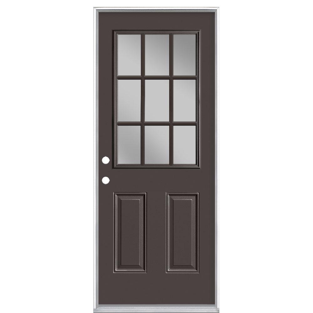 Masonite 32 in. x 80 in. 9 Lite RightHand Inswing Painted Masonite 32 in. x 80 in. 9 Lite RightHand Inswing Painted