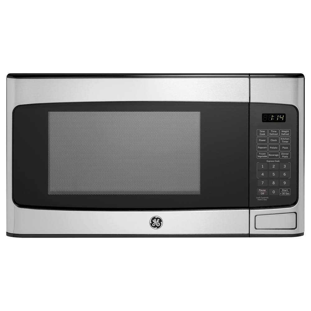 Ge 1 1 Cu Ft Countertop Microwave In Stainless Steel Jes1145shss