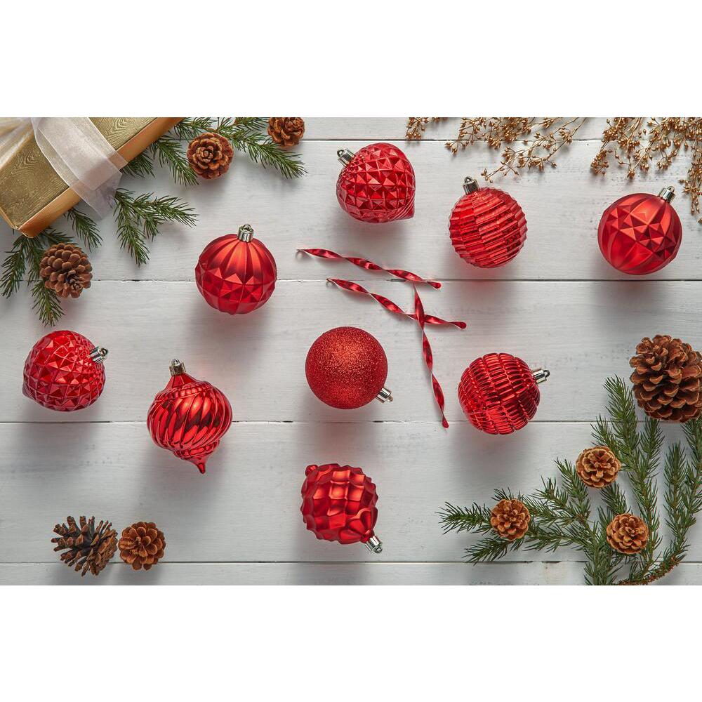 Red - Ball - Shatterproof - Christmas Ornaments - Christmas Tree ...