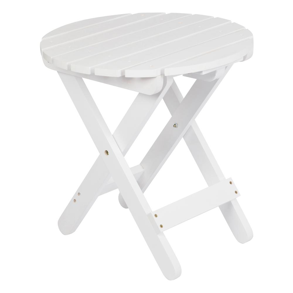 Shine Company Adirondack Folding Side Table White Alsndoos Com