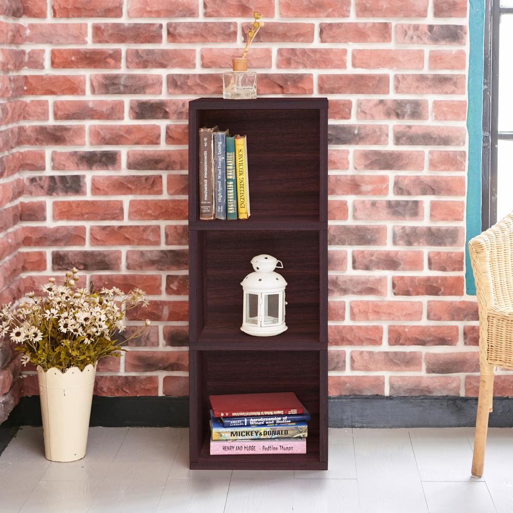 Way Basics Wynwood 3Shelf Espresso Eco zBoard Tool Free Assembly