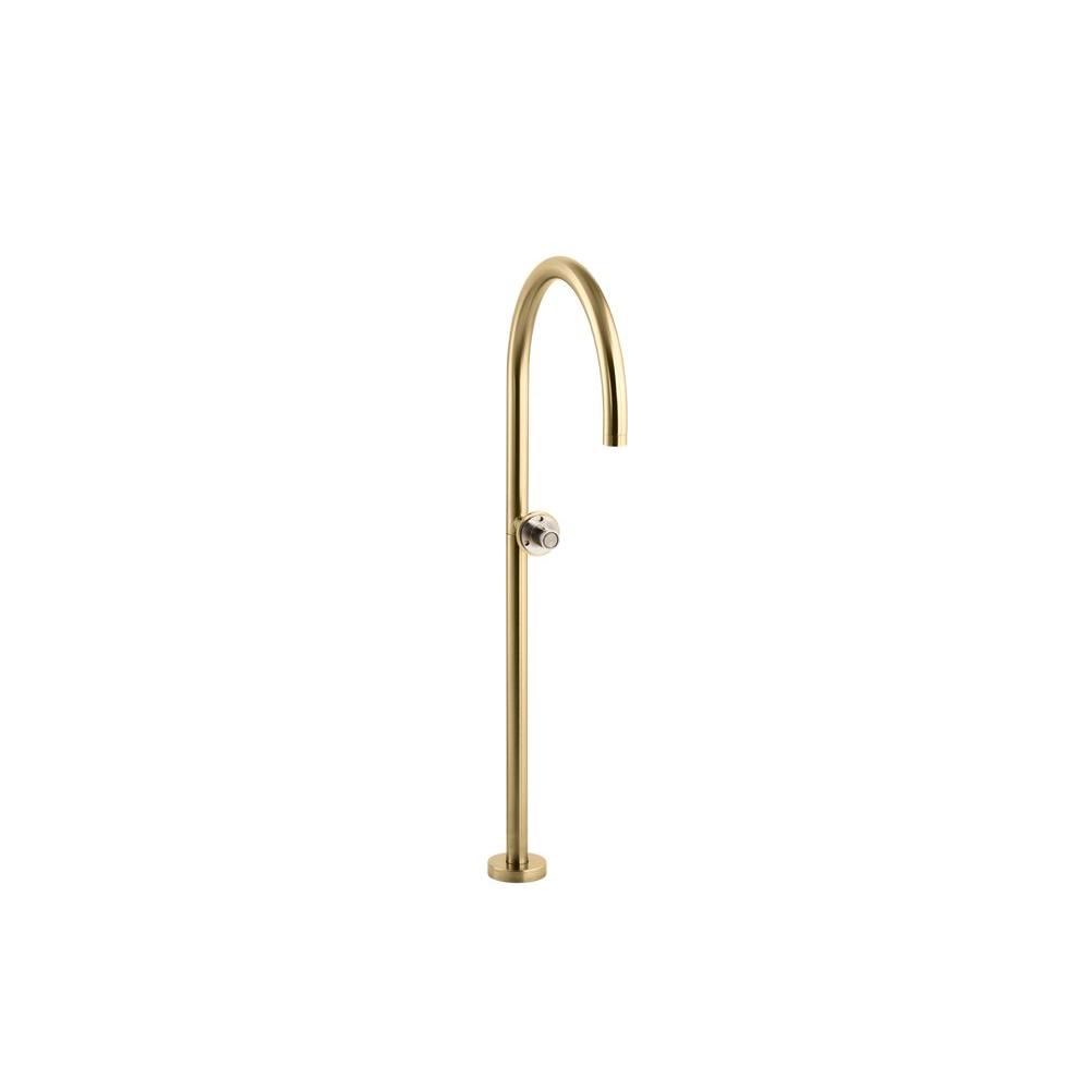 KOHLER 36 in. Floor-Mount Bath Filler in Vibrant Moderne Brushed Gold-K