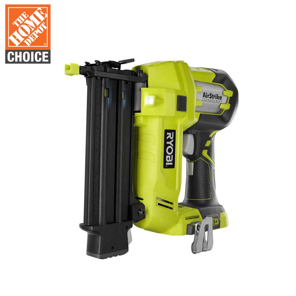 18-Volt ONE+ Cordless AirStrike 18-Gauge Brad Nailer (Tool Only) with Sample Nails