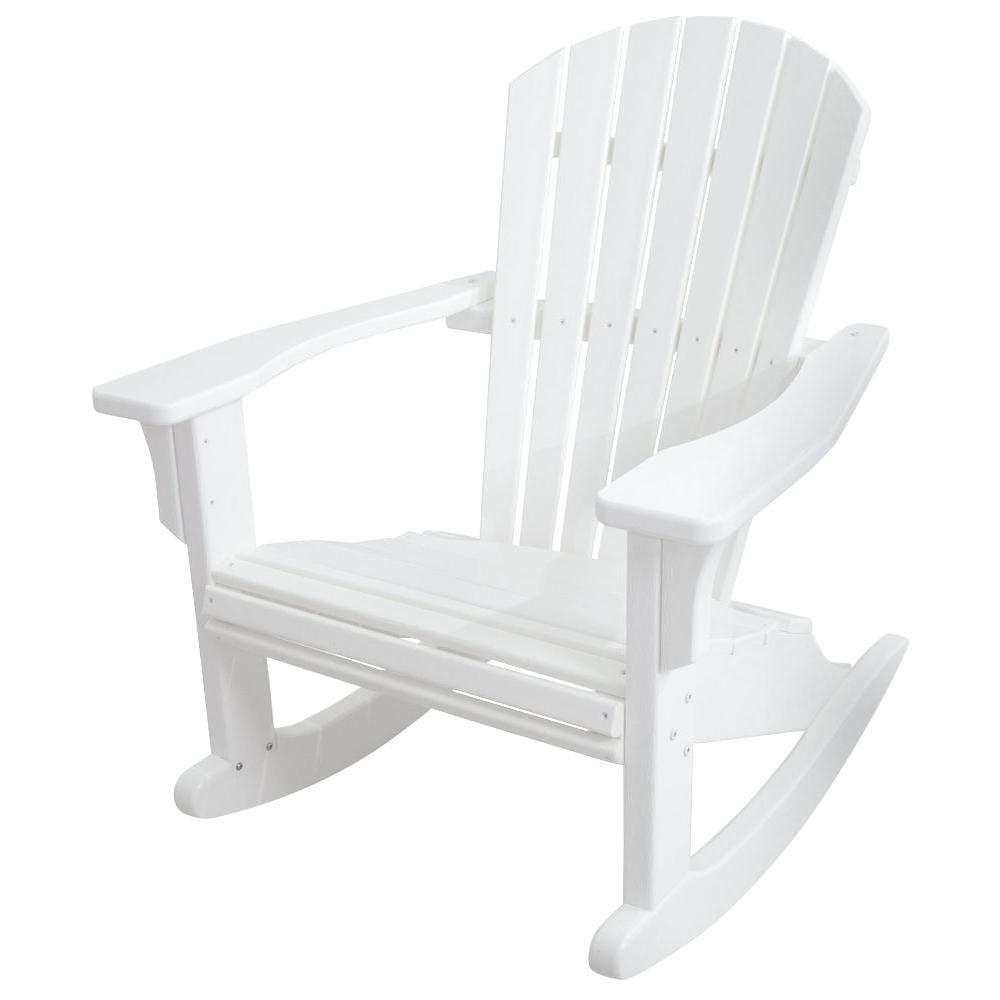 Polywood Seas White Patio Rocker Shr22wh The Home Depot - White Rocking Chair Outdoor Home Depot Polywood Seas White Patio Rocker Shr22wh The Home Depot - White Rocking Chair Outdoor Home Depot