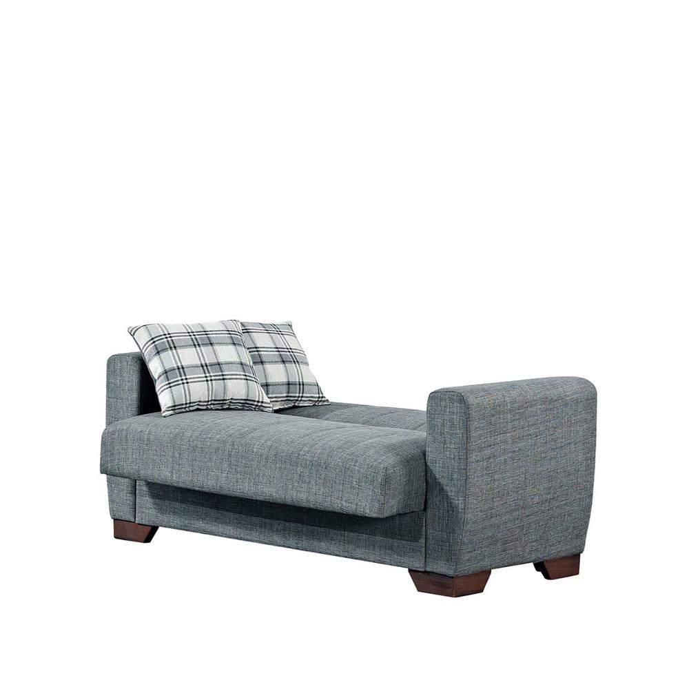 Ottomanson Barato Gray Fabric Upholstery Convertible Love Seat Fabric Upholstery Convertible Love Seat