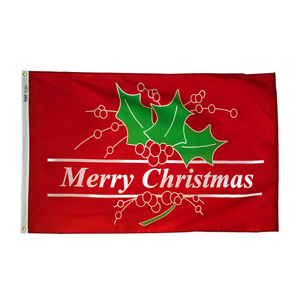 Annin Flagmakers 3 ft. x 5 ft. Nylon Merry Christmas Flag2635 The Christmas Flags