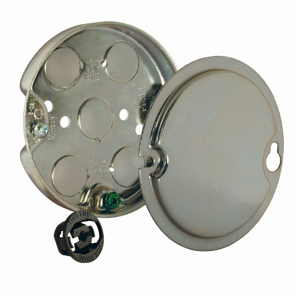 RACO RETRO-BRACE with 4 in. Round Ceiling Rated Pan, 2-1/8 in. Deep