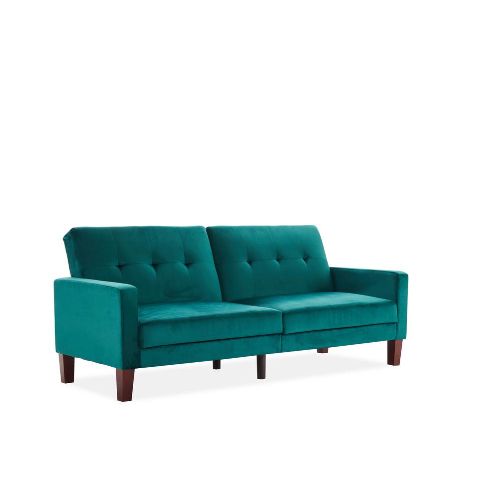 Boyel Living Velvet Sofa Bed In Teal Upholstery Fabric Room Boyel Living Velvet Sofa Bed In Teal