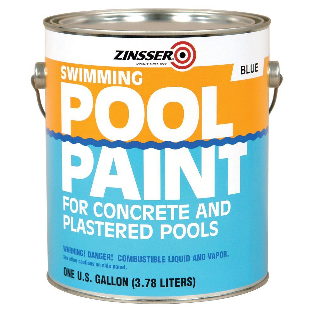 Insl X 1 Gal Satin Rubber Based Aquamarine Swimming Pool Paint Rp2719 The Home Depot