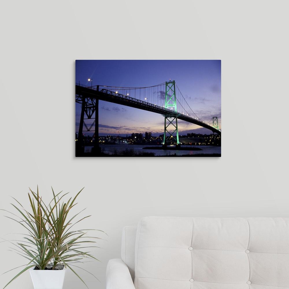 Bilder Drucke Canvas Art Print Canada Macdonald Bridge Nova Scotia Halifax Mobel Wohnen