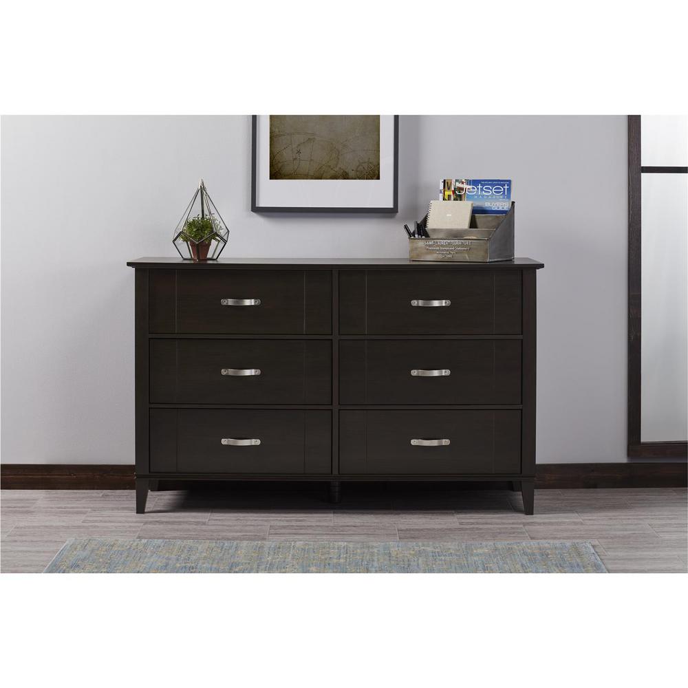 Altra Furniture Quinn 6Drawer Espresso The Home Depot