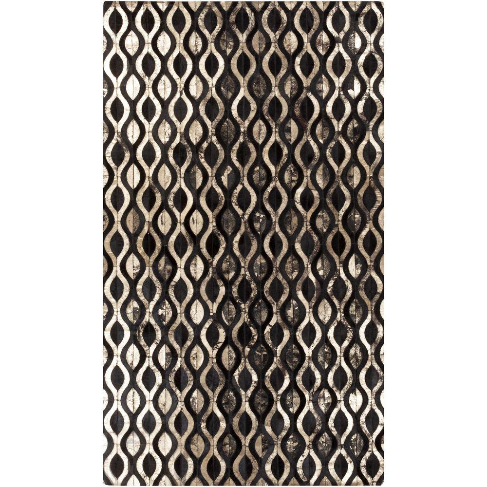 Chesapeake Merchandising Criss Cross Black 5 Ft X 7 Indoor Area Roundup Black 5 Ft X 8 Indoor Area Rug