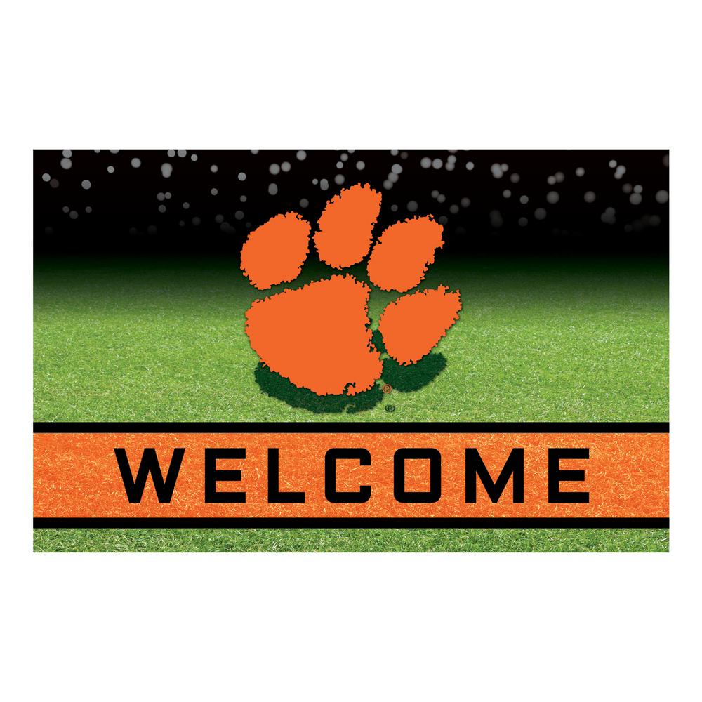 Clemson University18 In X 30 In Rubber Door Mat