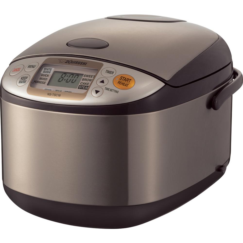 Zojirushi Micom Rice Cooker and Warmer Stainless 10 Cup Stainless by Zojirushi