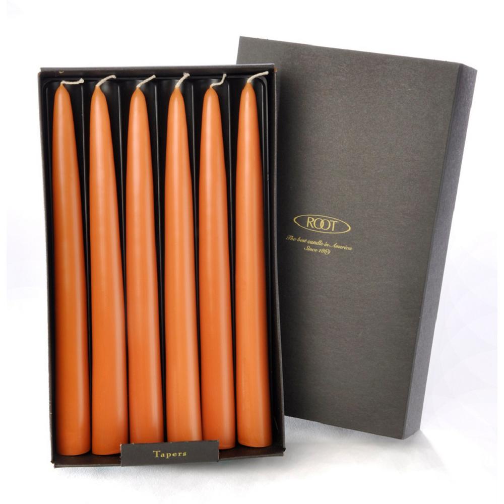 ROOT CANDLES 9 in. Timberline Rust Dinner Candle (Box of 4