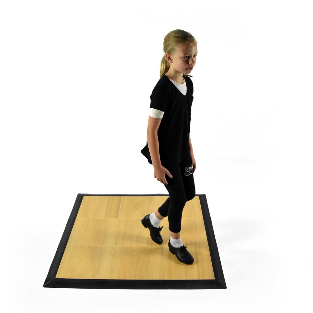 Greatmats Max Tile 40 75 In X 40 75 In X 5 8 In Maple Interlocking Vinyl Tile Portable Tap Dance Floor 9 Sq Ft Case