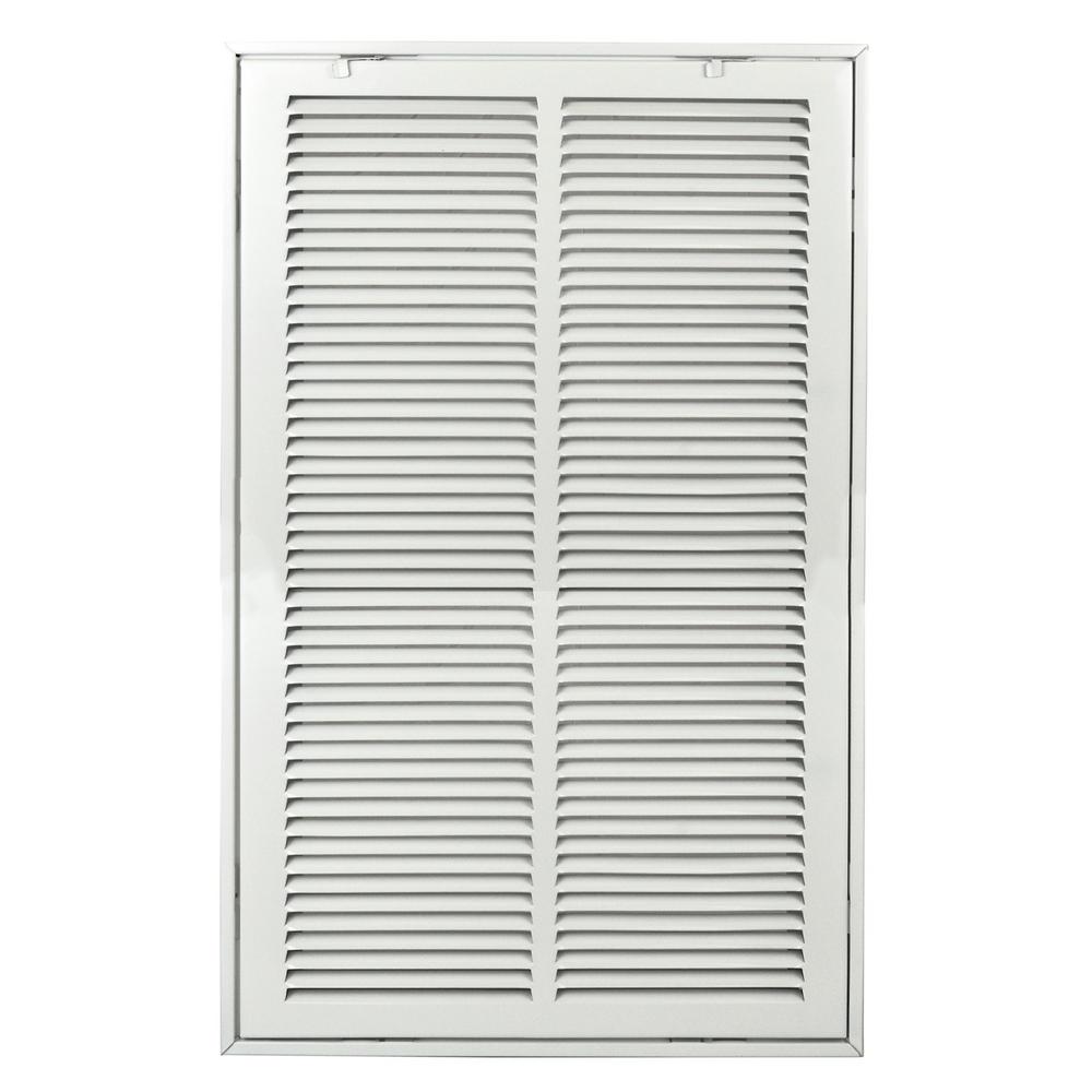 Venti Air 14 in. x 20 in. Steel Return Air 1 in. Filter Grille, White