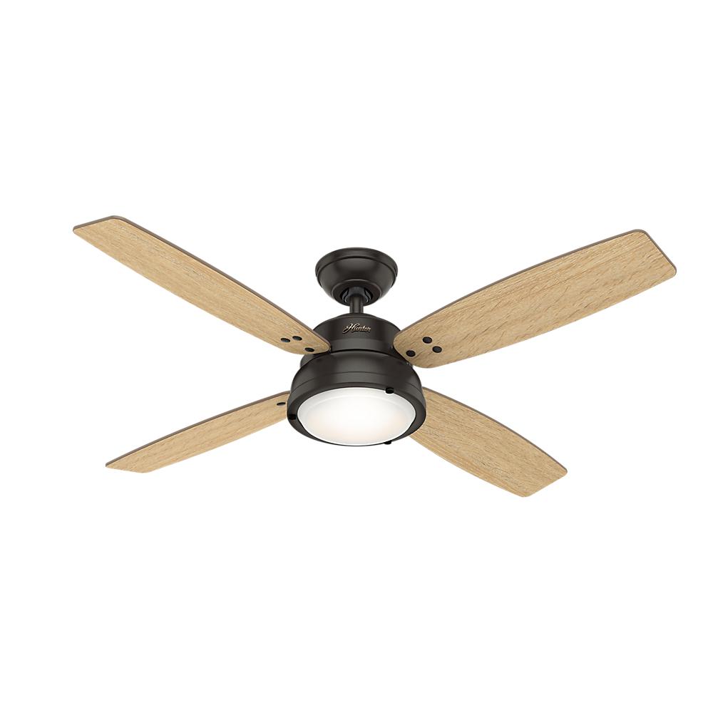 Hunter Wingate 52 In Led Indoor Noble Bronze Ceiling Fan With Light Hunter Wingate 52 In Led Indoor Noble Bronze Ceiling Fan With Light Kit And Handheld