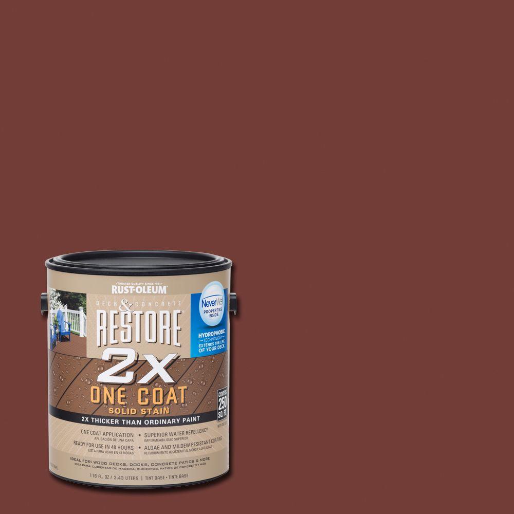 RustOleum Restore 1 gal. 2X Navajo Red Solid Deck Stain with NeverWet