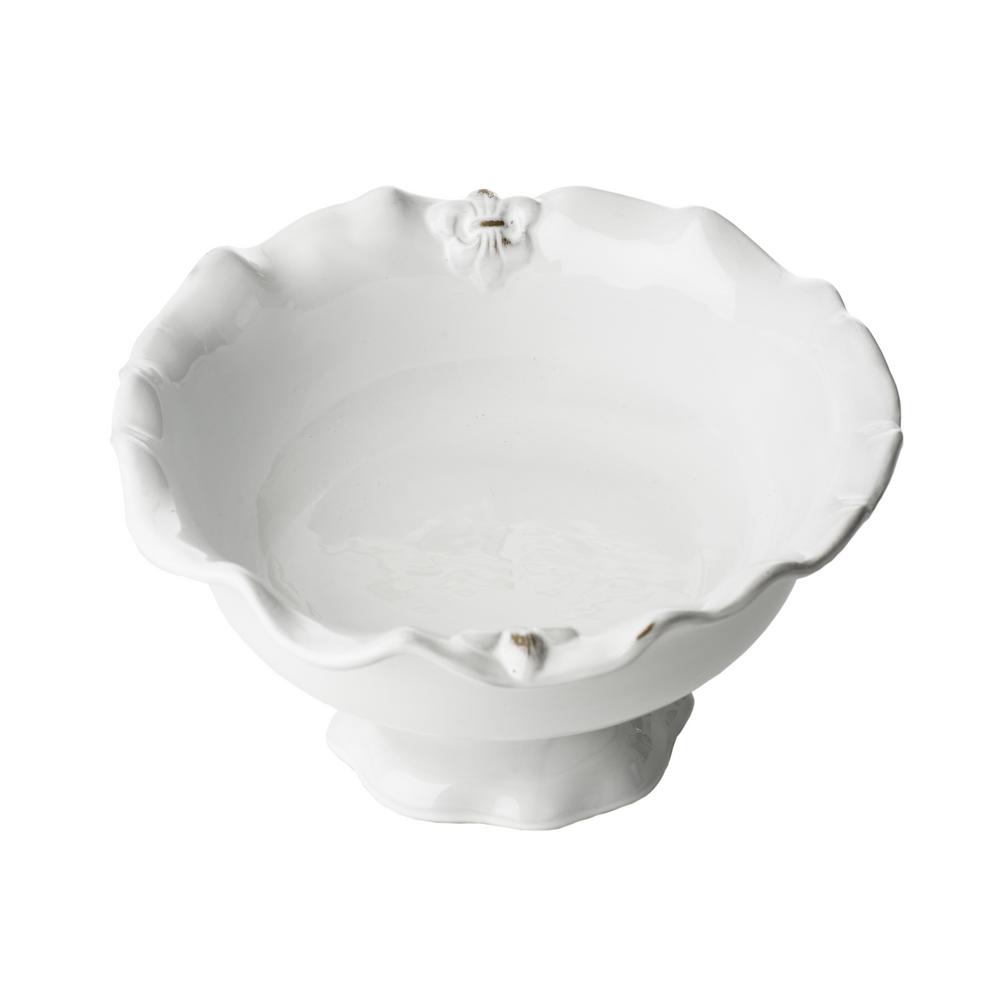 HANDCRAFTED FLEUR DE LIS LARGE SERVING BOWL