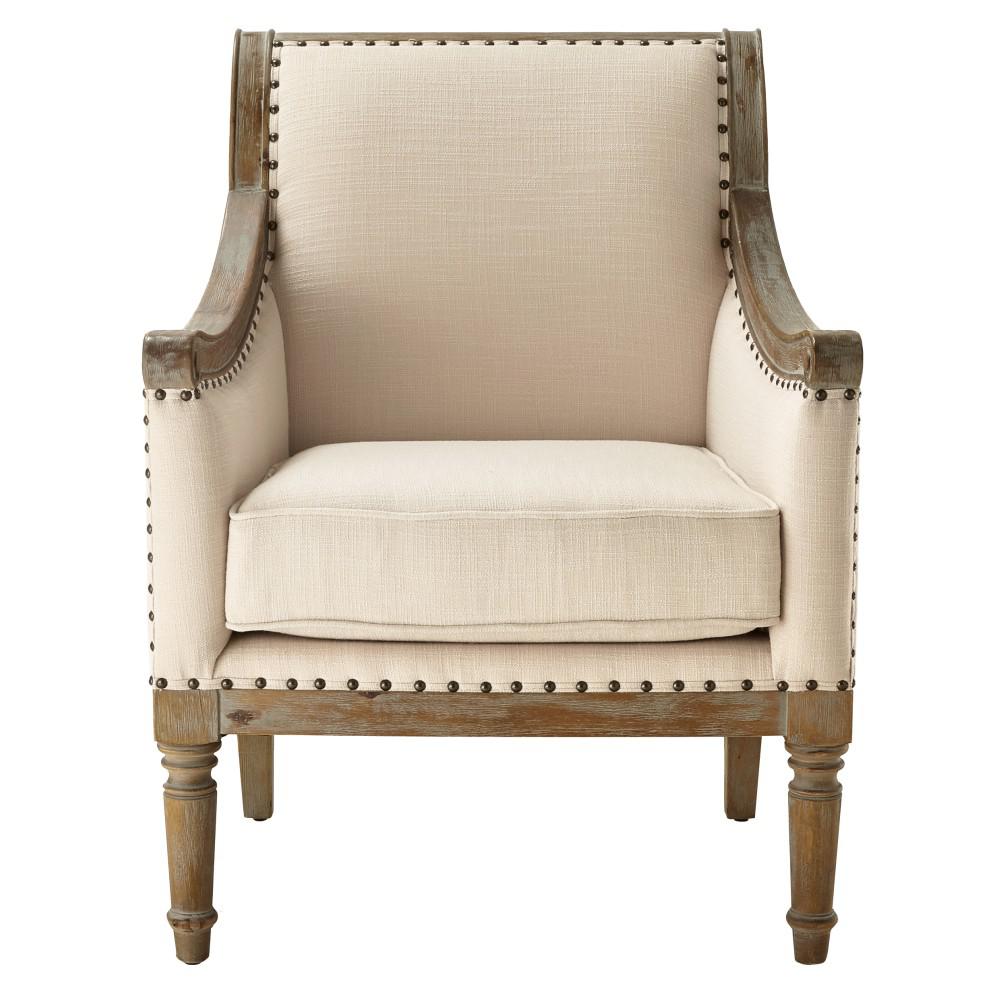 Home Decorators Collection Lucie Natural Rolled Back Upholstered Accent