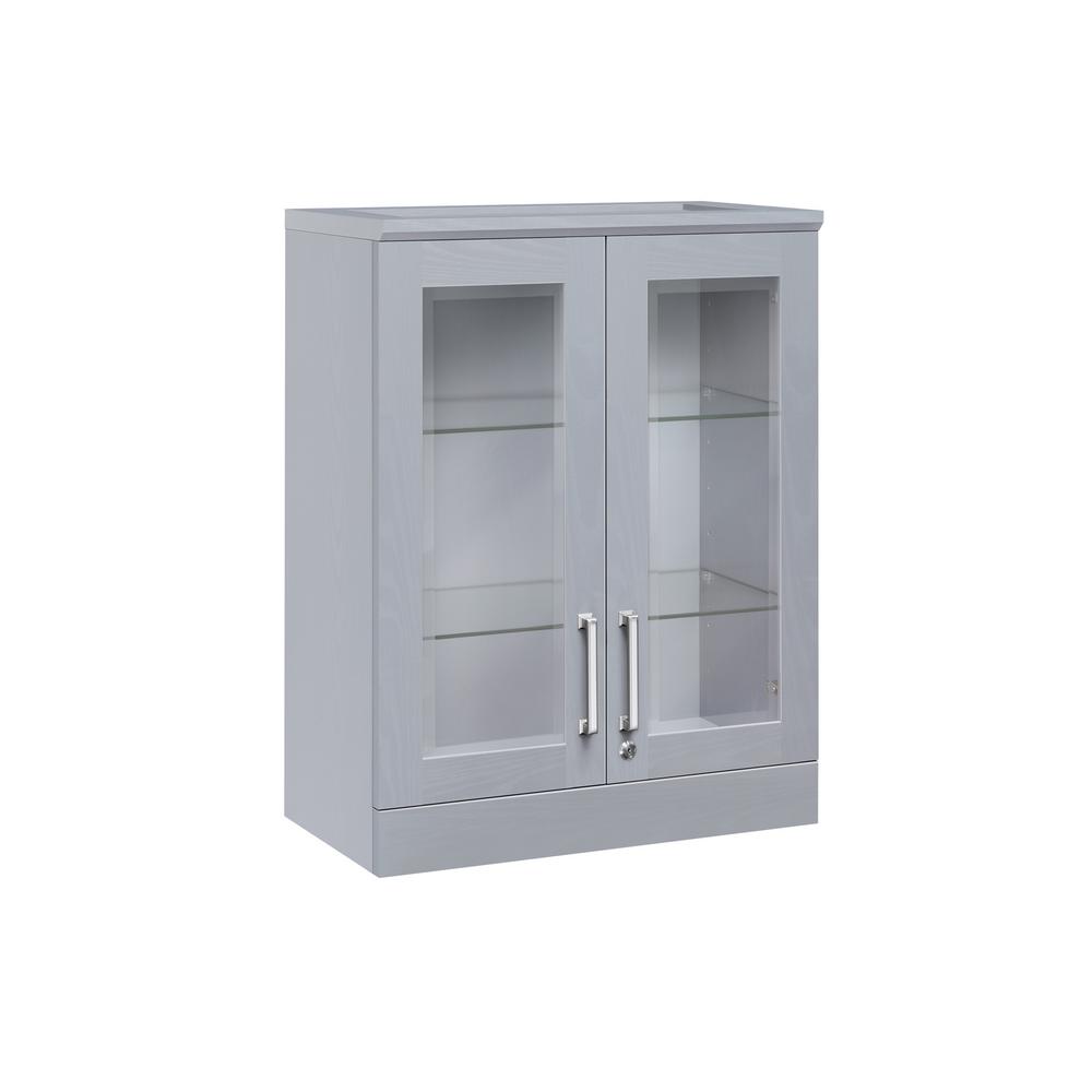 Newage Products Home Bar Gray Short Wall Shaker Style Cabinet Newage Products Home Bar Gray Short Wall Shaker Style Cabinet