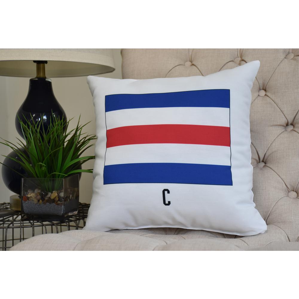 Letter C Red Graphic 16 In X Throw Pillow Pg1242r1 Graphic 16 In X Throw Pillow