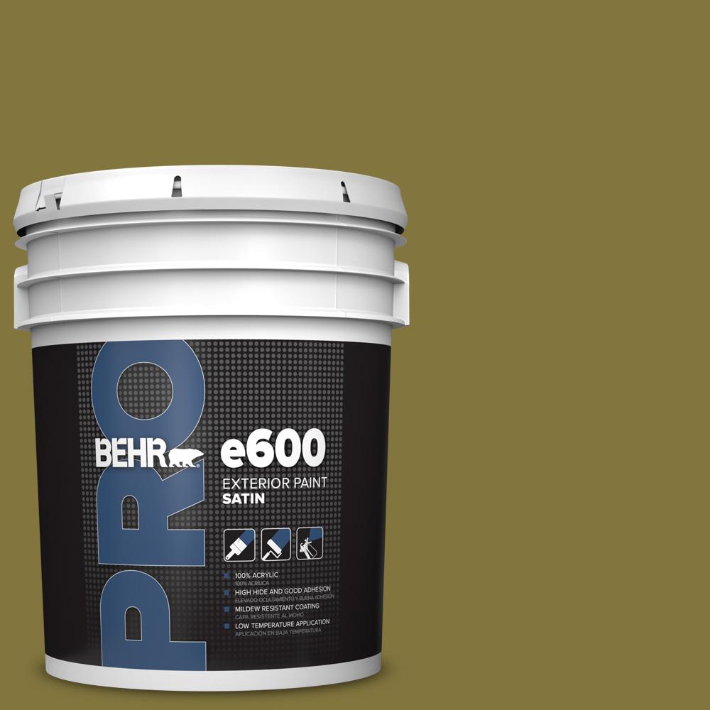 BEHR PRO 5 gal. 390D7 Marsh Grass Satin Exterior Paint BEHR PRO 5 gal. 390D7 Marsh Grass Satin Exterior Paint