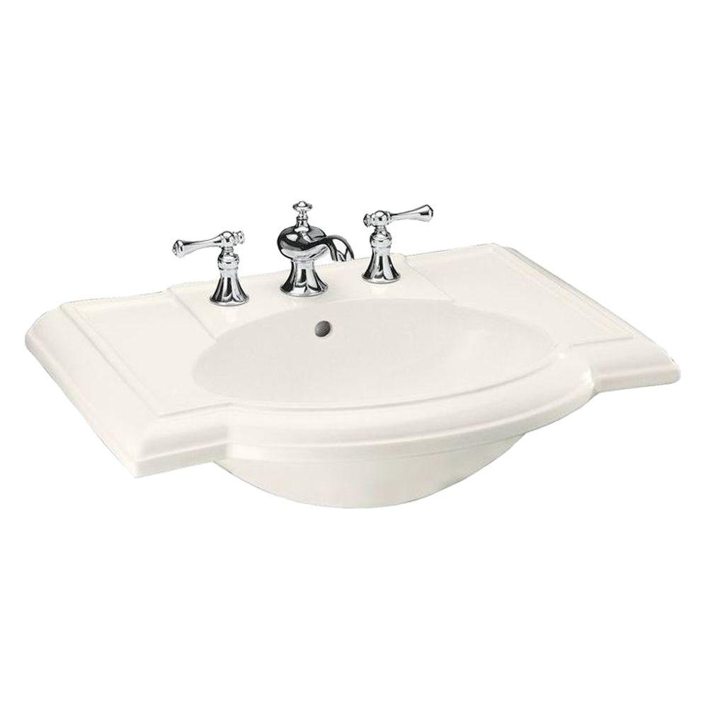 Kohler Devonshire Vitreous China Pedestal Sink Basin In Biscuit With Kohler Devonshire Vitreous China Pedestal Sink Basin In Biscuit With Overflow Drain