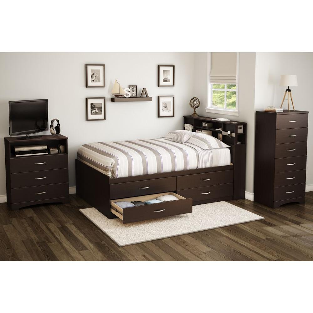 South Shore Step One Full Wood Storage Bed3159209 The Home Depot