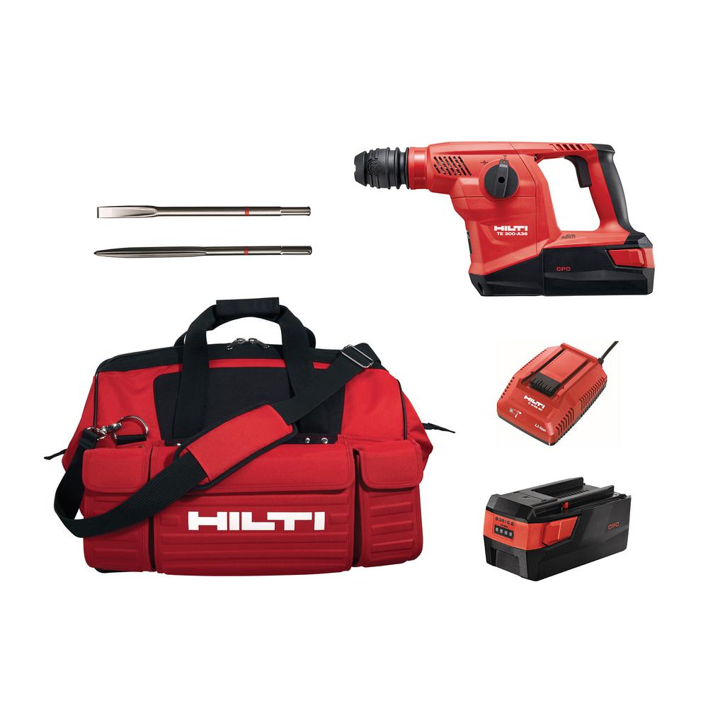 Hilti 36Volt SDS Plus TE 300A36 LithiumIon Cordless Brushless Hammer