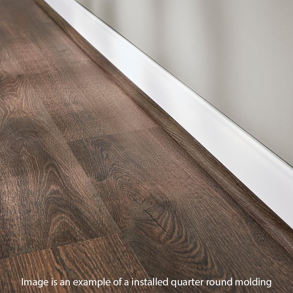 Home Decorators Collection Natural Oak Grey 19 Mm Thick X 3 4 In Wide X 94 In Length Coordinating Vinyl Quarter Round Molding Qr 60212 The Home Depot