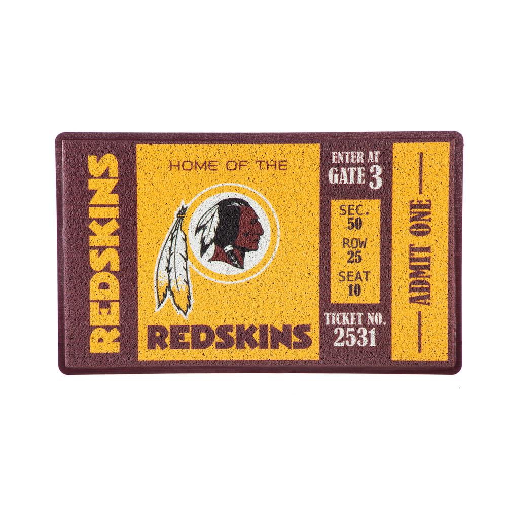 Team Sports America Washington Redskins 30 In X 18 In Vinyl