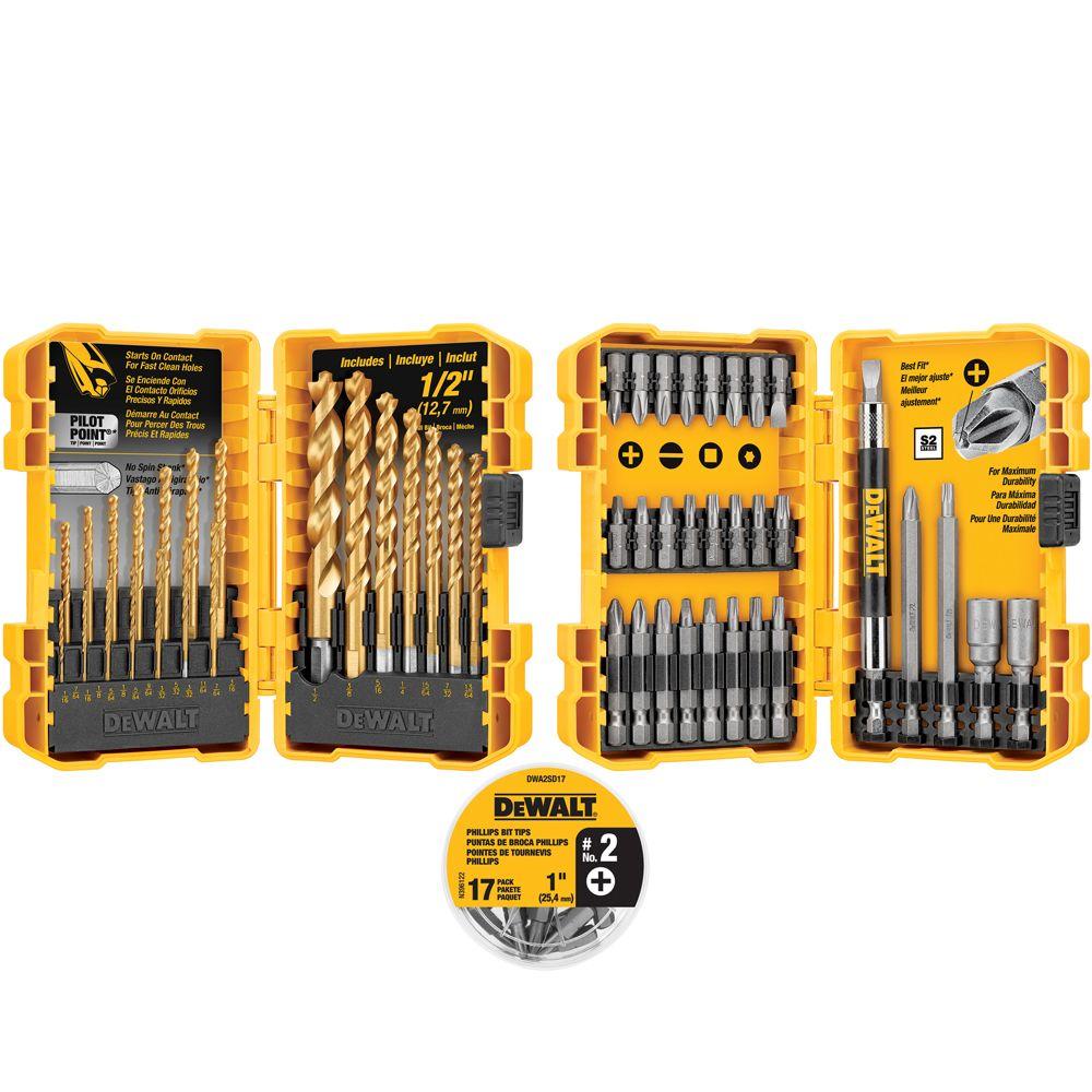 DEWALT Titanium Drill and Steel Drive Bit Set (70Piece)DWA70DDTWRHD