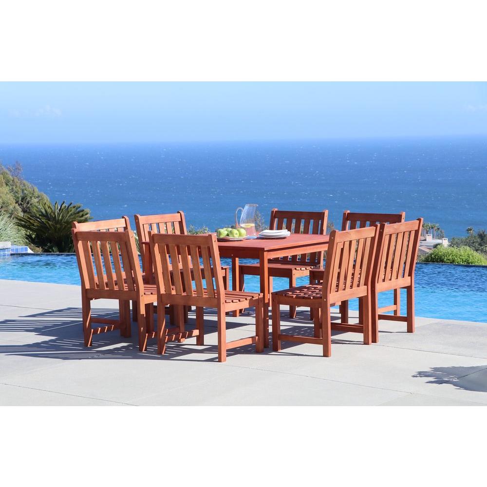 Vifah Malibu 9Piece Square Patio Dining SetV1401SET17 The Home Depot