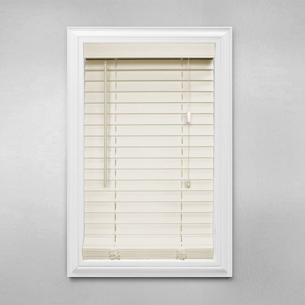  Home  Decorators  Collection  White 2 in Faux Wood Blind 